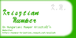 krisztian mumper business card